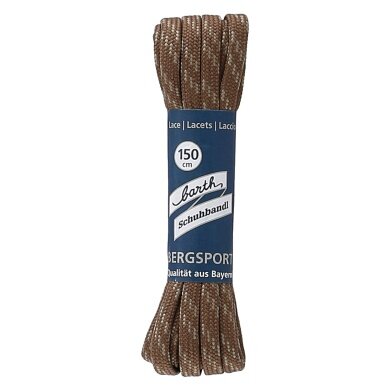 Barth Shoelaces Mountain Sports half-round beige/brown 150cm