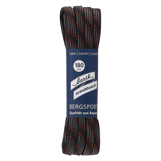 Barth Shoelaces Mountain Sports half-round brown/black/grey 180cm