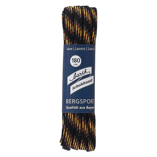 Barth Shoelaces Mountain Sports half-round yellow/red/black/grey 180cm