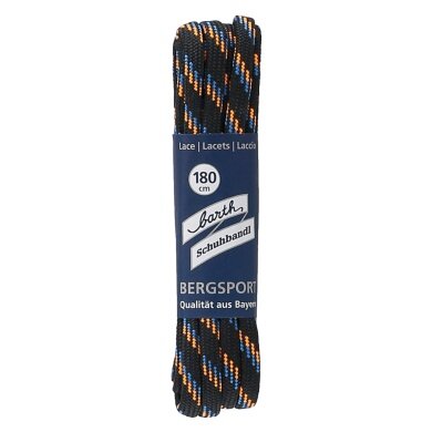 Barth Shoelaces Mountain Sports half-round black/orange/blue 180cm