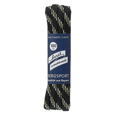 Barth laces mountain sports semi-round black/white/light green 180cm