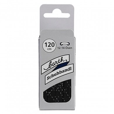 Barth Shoelaces Stylish Lurex black/silver 120cm