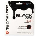 Stringing with tennis string Tecnifibre Black Code (Durability+Control) black