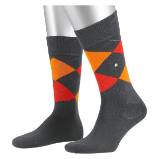 Burlington Daily Sock King SO grey/red/orange Men - 1 Pair