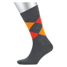 Burlington Daily Sock King SO grey/red/orange Men - 1 Pair