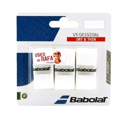 Babolat Overgrip VS Grip Original (dry, smooth) 0.4mm white pack of 3