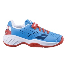 Babolat Tennis Shoes Pulsion Velcro Allcourt light blue/red Toddlers