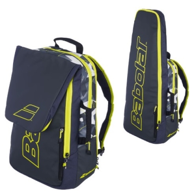 Babolat Tennis Rucksack Pure Aero (main and racket compartment, thermal insulated) grey/yellow/white