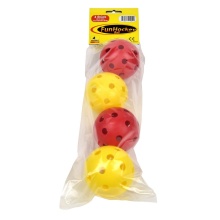 Bandito Funhockey Replacement Balls yellow/red - 4 pieces