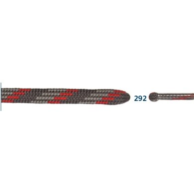 Barth laces mountain sports half-round red/light grey/dark grey 120cm