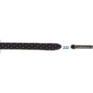 Barth laces mountain sports semi-round black/gray 180cm