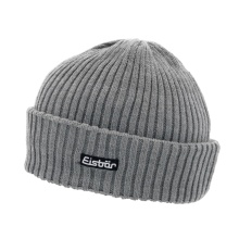 Polar Bear Winter Beanie Ribbed Light Grey Men