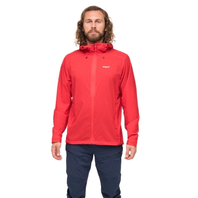 Bergans Windbreaker Jacket Rabot Windbreaker (maximum freedom of movement, protection against wind) red men's