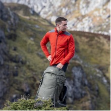 Bergans Fleece Jacket Rabot Active (ultra-lightweight, athletic fit, midlayer) red men's