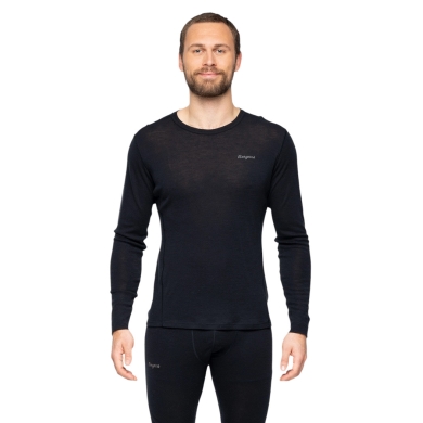 Bergans Long Sleeve Shirt Dual Merino (moisture-wicking) Underwear black Men's