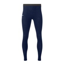 Bergans Dual Merino Tight Base Layer Trousers (excellent temperature regulation) long underwear navy blue Men's