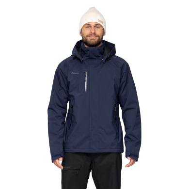 Bergans Flya Insulated Hiking Jacket (waterproof, windproof) navy blue men's