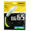 Stringing with Badminton String Yonex BG65 (Allround+Durability) yellow