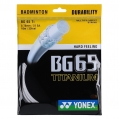 Stringing with Badminton String Yonex BG 65Ti (Durability+Power) white