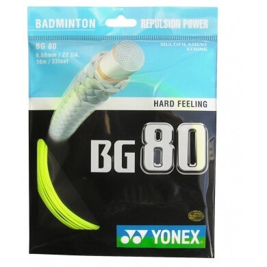 Stringing with Badminton String Yonex BG80 (Control+Touch) yellow