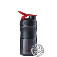 BlenderBottle Drink Bottle Sportmixer Grip 590ml black/red