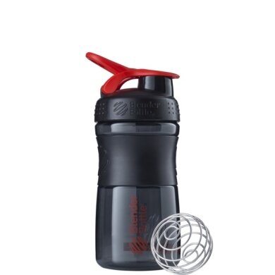 BlenderBottle Drink Bottle Sportmixer Grip 590ml black/red