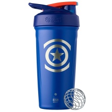 BlenderBottle Drink Bottle Strada Thermo Stainless Steel Captain America 710ml blue