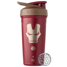 BlenderBottle Drinking Bottle Strada Thermo Stainless Steel Iron Man 710ml burgundy