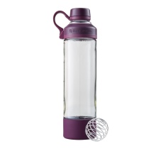 BlenderBottle Drinking Bottle Mantra Glass (ClearSip Drinking Opening made of Glass and with Screw Cap) 600ml Purple