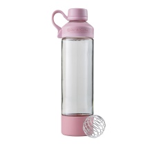 BlenderBottle Drinking Bottle Mantra Glass (ClearSip Drinking Opening made of Glass and with Screw Cap) 600ml pink