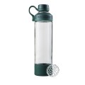 BlenderBottle Drinking Bottle Mantra Glass (ClearSip drinking opening made of glass and with screw cap) 600ml dark green