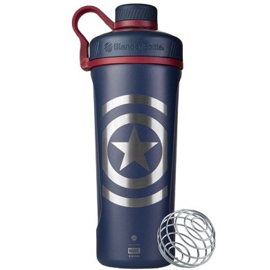 BlenderBottle Drink Bottle Marvel Radian Thermo Stainless Steel (robust, double-walled insulation) 770ml Captain America