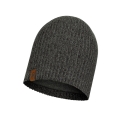 Buff Knitted Hat (Beanie) Lyne Knit and Polar grey