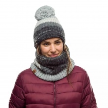 Buff Hat (Pom Pom) Knit & Polar Alina grey