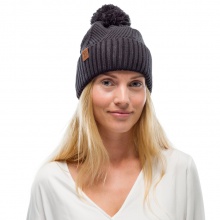 Buff Hat (Pom Pom) Knit & Polar Raisa dark grey