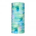 Buff Multifunctional Scarf CoolNet UV+ with Cooling Effect Marbled Green/Turquoise Blue