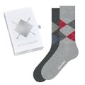 Burlington Daily Sock Crew Basic 2-Pack Gift Box light grey/dark grey Men - 2 Pairs