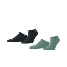 Burlington Daily Sneaker Socks Everyday black/green - 2 pairs