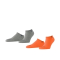 Burlington Daily Sock Sneaker Everyday grey/orange Men - 2 Pairs