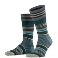 Burlington Daily Sock Stripe petrol blue/multicoloured Men - 1 Pair