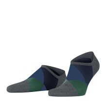 Burlington Daily Sock Sneaker Clyde (Argyle Pattern) Carbon Grey Men - 1 Pair