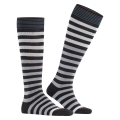 Burlington Knee Socks Blackpool (Block Stripes) Black/Grey Men - 1 Pair