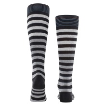 Burlington Knee Socks Blackpool (Block Stripes) Black/Grey Men - 1 Pair