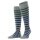 Burlington Knee Socks Blackpool (Block Stripes) Grey/Blue Men - 1 Pair