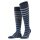 Burlington Knee Socks Blackpool (Block Stripes) Dark Blue/Grey Men - 1 Pair