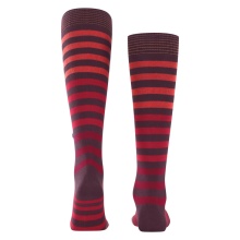 Burlington Knee Socks Blackpool (Block Stripes) Red Men - 1 Pair