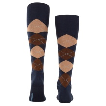 Burlington Knee Socks Edinburgh (Argyle Pattern) navy blue Men - 1 Pair