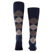 Burlington Knee Socks Edinburgh (Argyle Pattern) dark navy Men - 1 Pair