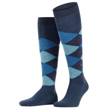 Burlington Knee Socks Edinburgh (Argyle Pattern) dark blue Men - 1 Pair