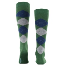 Burlington Knee Socks King (Argyle Pattern) Dark Green Men - 1 Pair